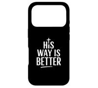 Carcasa para iPhone 17 Pro His Way is Better Cruz Minimalista Cristiana Jesús Fe