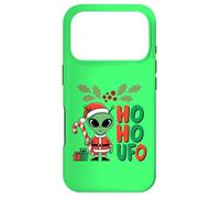 Carcasa para iPhone 17 Pro Ho-Ho UFO Funny Alien Christmas Novedad Diseño Gráfico