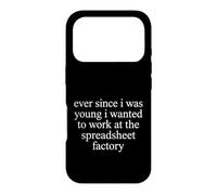Carcasa para iPhone 17 Pro Hoja de cálculo Fábrica Dream Job Humor