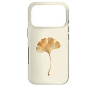 Carcasa para iPhone 17 Pro Hoja de Ginkgo Acuarela Dorada Diseño Minimalista Botánico