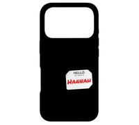 Carcasa para iPhone 17 Pro Hola mi Nombre es Hannah Lazy DIY Disfraz para Fiestas