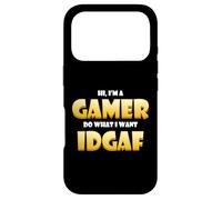 Carcasa para iPhone 17 Pro Hola, Soy un Jugador, Haz lo Que Quiero Idgaf Funny Gaming Meme
