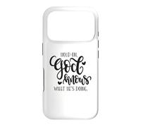 Carcasa para iPhone 17 Pro Hold On God Knows What He's Doing Christian Cita