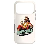 Carcasa para iPhone 17 Pro Holy Chill Funny Jesus Coffee Humor Pecar no es Ganar