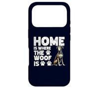 Carcasa para iPhone 17 Pro Home Is Where The Woof Is Lurcher Dog Funny Dogs Amante