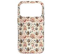 Carcasa para iPhone 17 Pro Honey Bee Pattern For Women and Girls Bee Keeper Cute Heart