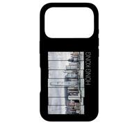 Carcasa para iPhone 17 Pro Hong Kong Islandia Skyline Retro Panorama Vintage Recuerdo