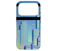 Carcasa para iPhone 17 Pro Horizonte de una Ciudad Azul Synthwave