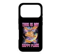 Carcasa para iPhone 17 Pro Hot Dog Meme Cat My Happy Place Bootleg Glizzy Hot Dog