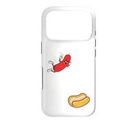 Carcasa para iPhone 17 Pro Hot Dog Saltando En Bun Retro Summer BBQ Grill 4 de Julio