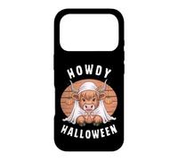 Carcasa para iPhone 17 Pro Howdy Halloween Funny Highland Cow Spooky Season Hombres Mujeres