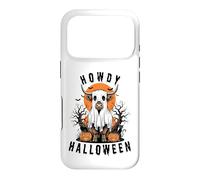 Carcasa para iPhone 17 Pro Howdy Halloween Funny Highland Cow Spooky Season Hombres Mujeres