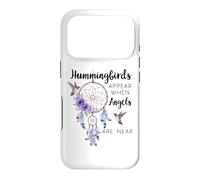 Carcasa para iPhone 17 Pro Hummingbirds Appear When Angels Are Near Hummingbird Purple