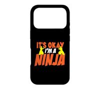Carcasa para iPhone 17 Pro Humor de Artista marcial Está Bien Soy un Ninja posando Silueta