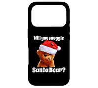 Carcasa para iPhone 17 Pro Humor navideño Will You Snuggle Christmas Bear