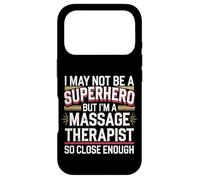 Carcasa para iPhone 17 Pro Humor Terapeuta Masaje Frase Superhéroe