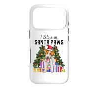 Carcasa para iPhone 17 Pro I Believe In Santa Paws - Lindo Jack Russell Navidad