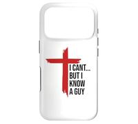 Carcasa para iPhone 17 Pro I Can't But I Know Guy Men Jesus Cross Minimalist Christian