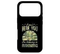 Carcasa para iPhone 17 Pro I Can't Hear You I'm Listening To Audiolibros Estilo Retro