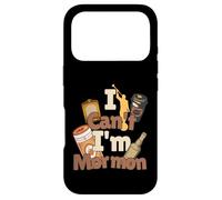 Carcasa para iPhone 17 Pro I Can't I'm Mormon Funny LDS Humor con café y Bebidas