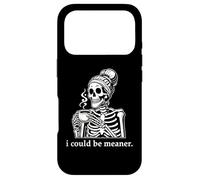 Carcasa para iPhone 17 Pro I Could Be Meaner Skeleton Drinking Coffee Cup Mean Mugging