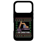 Carcasa para iPhone 17 Pro I Dig Christmas Excavator Suéter Feo de Navidad
