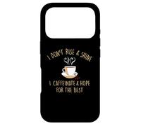 Carcasa para iPhone 17 Pro I Don't Rise and Shine I Caffeinate Baristas Coffee Lover