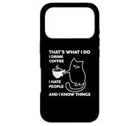 Carcasa para iPhone 17 Pro I Drink Coffee I Hate People Cafeine Baristas Coffee Lover