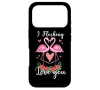 Carcasa para iPhone 17 Pro I Flocking Love You Flamingo Pareja Romántico Juego de Palabras