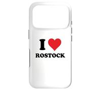 Carcasa para iPhone 17 Pro I Heart Rostock Germany Love German Souvenir Item