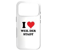 Carcasa para iPhone 17 Pro I Heart Weil Der Stadt Germany Love German Souvenir Item