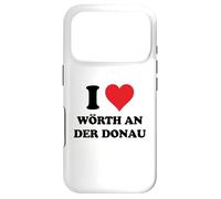 Carcasa para iPhone 17 Pro I Heart Wörth an Der Donau Germany Love German Souvenir Item