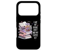 Carcasa para iPhone 17 Pro I Like My Books Spicy & My Coffee Icy Cup,Dark Romance Book