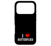 Carcasa para iPhone 17 Pro I Love Butterflies - Corazón - Desgastado - Insecto Mariposa