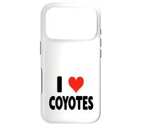 Carcasa para iPhone 17 Pro I Love Coyotes - Lindo y Divertido Zoo Animal Zookeeper Desierto