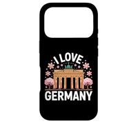 Carcasa para iPhone 17 Pro I Love Germany Puerta de Brandeburgo Sakura Art