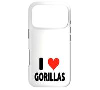 Carcasa para iPhone 17 Pro I Love Gorilas - Corazón Montaña Gorila Zoo Animal Ape
