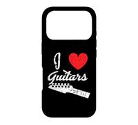 Carcasa para iPhone 17 Pro I Love Guitars Guitarrista Músico Música