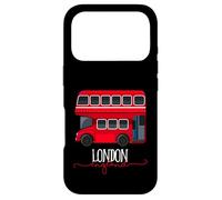 Carcasa para iPhone 17 Pro I Love London, Cool London UK Red Bus Illustration Graphic