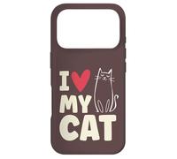 Carcasa para iPhone 17 Pro I Love My - Cat Amor Gato Lindo Silueta Amantes De Los Gatos