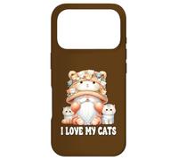 Carcasa para iPhone 17 Pro I Love My Cats GNOME For Cat Lady Cute Kitten For Cat Mommy