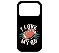 Carcasa para iPhone 17 Pro I Love My QB Football Girlfriend Quarterback -