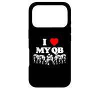 Carcasa para iPhone 17 Pro I Love My Quarterback QB Funny Offensive Line Football OL
