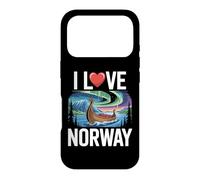 Carcasa para iPhone 17 Pro I Love Norway Northern Lights Barco Vikingo