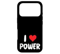 Carcasa para iPhone 17 Pro I Love Power Corazón Política Electricidad Planta de energía Solar