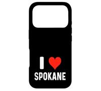 Carcasa para iPhone 17 Pro I Love Spokane Washington - Corazón - Recuerdo de Vacaciones de Viaje