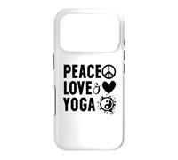 Carcasa para iPhone 17 Pro I Love Yoga Instructor Women Peace Love and Yoga with Saying