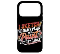 Carcasa para iPhone 17 Pro I Sketch The Game Plan and Paint The Victory Dance