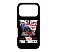 Carcasa para iPhone 17 Pro I Still Play with Fire Trucks American Flag Firefighter