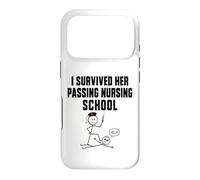 Carcasa para iPhone 17 Pro I Survived Her Passing Nursing School Funny Nurse Boyfriend